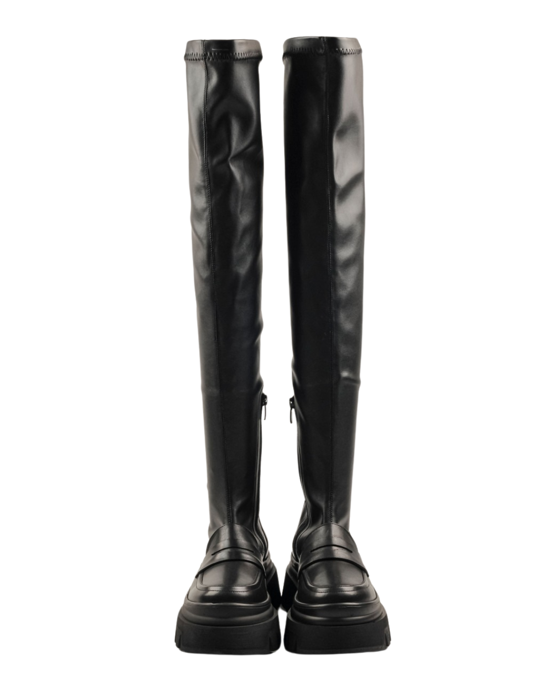 Black Over-The-Knee Platform Boots