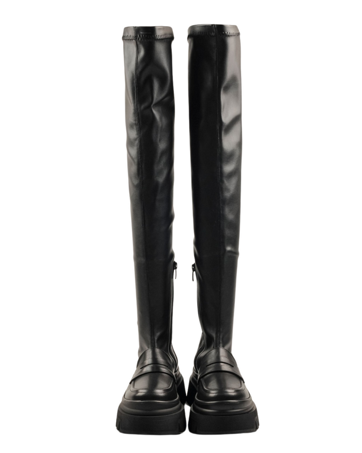 Black Over-The-Knee Platform Boots