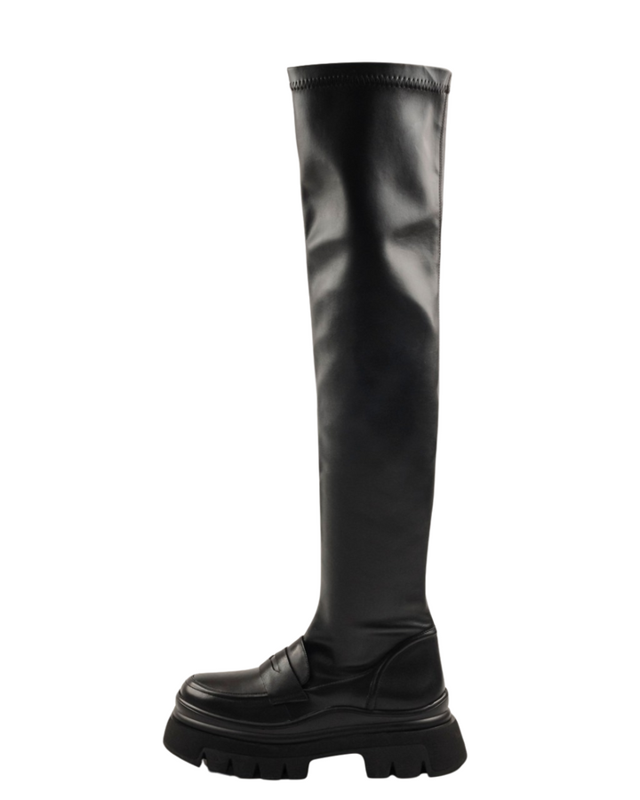 Black Over-The-Knee Platform Boots