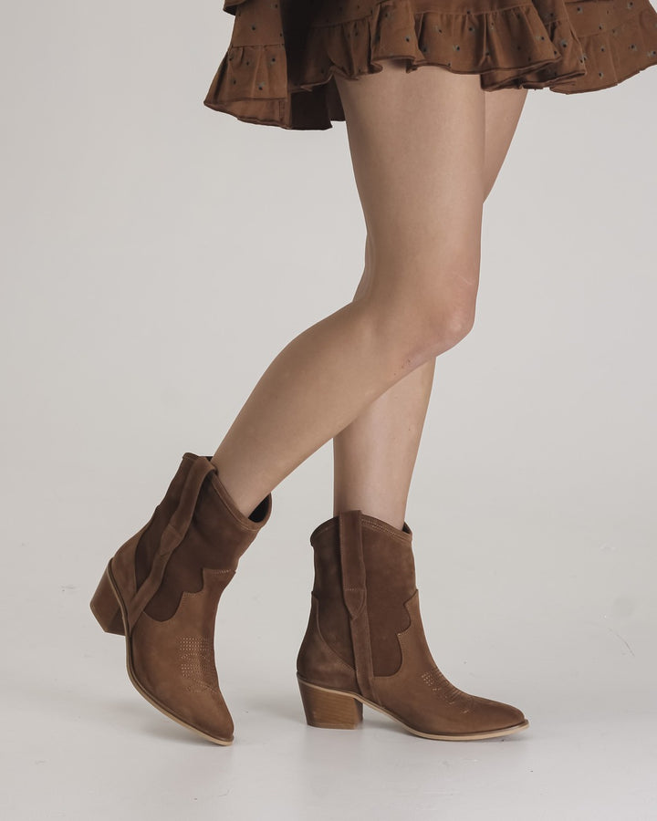 Brown Suede Cowboy Boots
