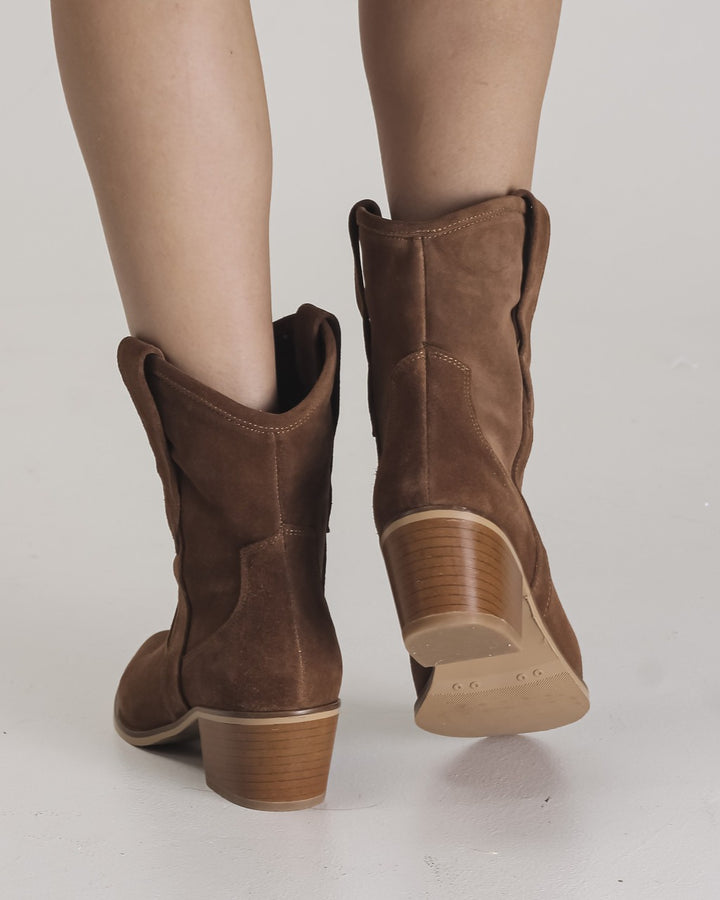 Brown Suede Cowboy Boots