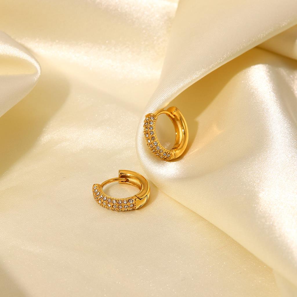 Sparkly Gold Hoop Earrings