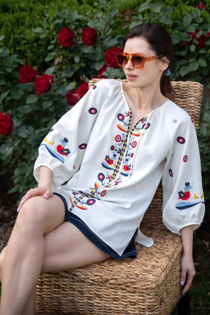 Women's Nature-Inspired Linen Shirt