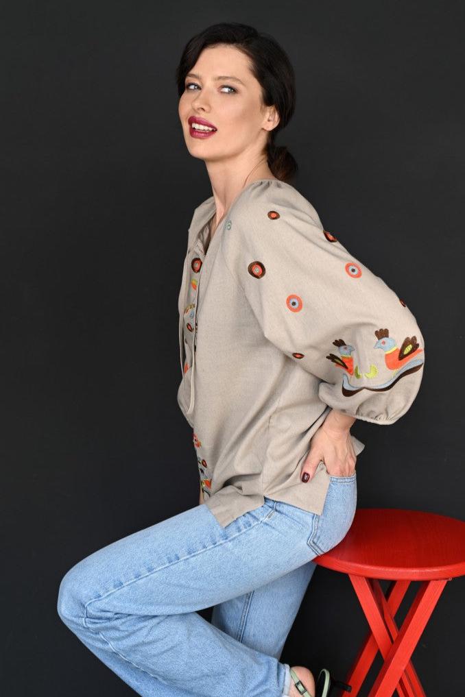 Women's Nature-Inspired Linen Shirt
