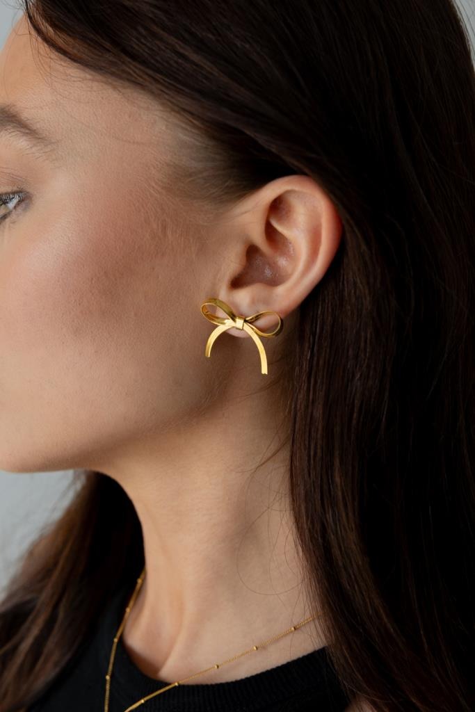 Bow Earring in Gold